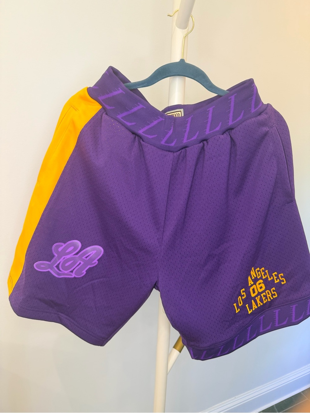 Mitchell & Ness x Bodega, Mens Worldwide Respect Lakers Basketball Shorts